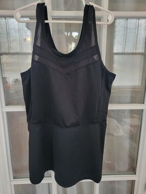 Tail Brand Black Athletic Tank with Mesh Detail